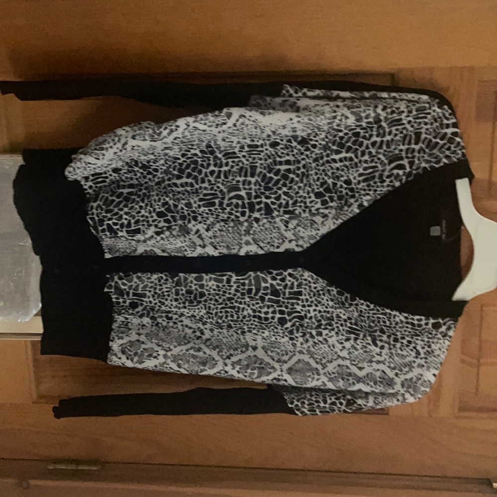 Snakeskin print cardigan